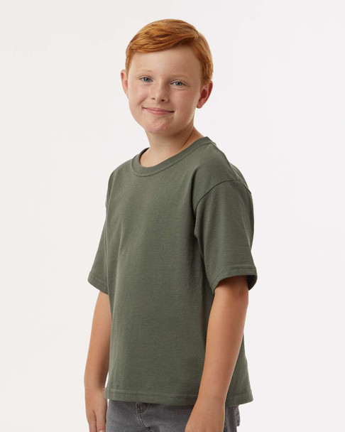 4850 M&O Youth Gold Soft Touch T-shirt | Military Green