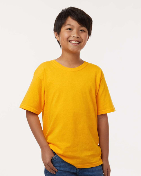 4850 M&O Youth Gold Soft Touch T-shirt | Gold
