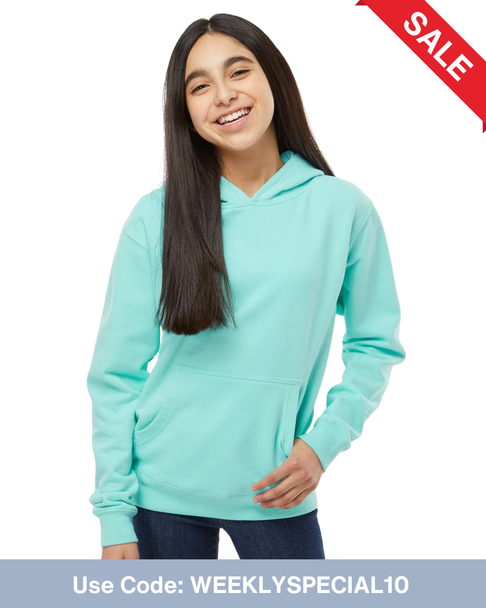Independent SS4001Y Youth Midweight Hooded Sweatshirt
