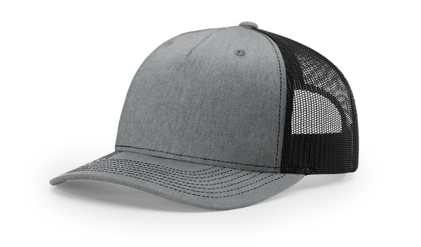 Richardson 112FP  Trucker Cap | Heather Grey/ Black