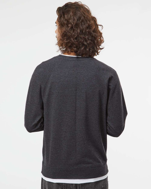 Independent Trading Co. SS1000C Icon Unisex Lightweight Loopback Terry Crewneck Sweatshirt | Charcoal Heather