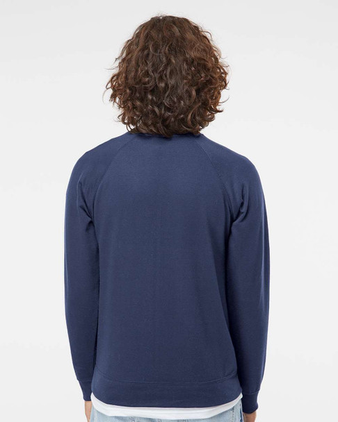 Independent Trading Co. SS1000C Icon Unisex Lightweight Loopback Terry Crewneck Sweatshirt | Indigo