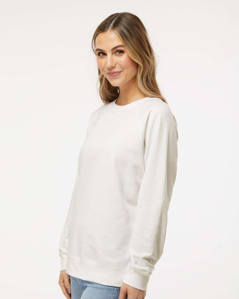 Independent Trading Co. SS1000C Icon Unisex Lightweight Loopback Terry Crewneck Sweatshirt | Bone