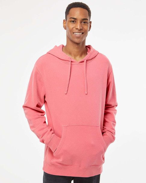 Independent Trading Co. PRM4500 Heavyweight Pigment-Dyed Hoodie | Pigment Pink