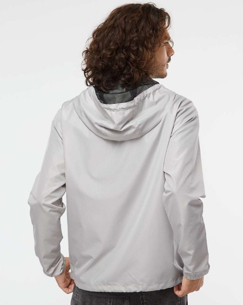 Independent Trading Co. EXP54LWP Unisex Lightweight Quarter-Zip Windbreaker Pullover Jacket | Smoke/ Black Zipper