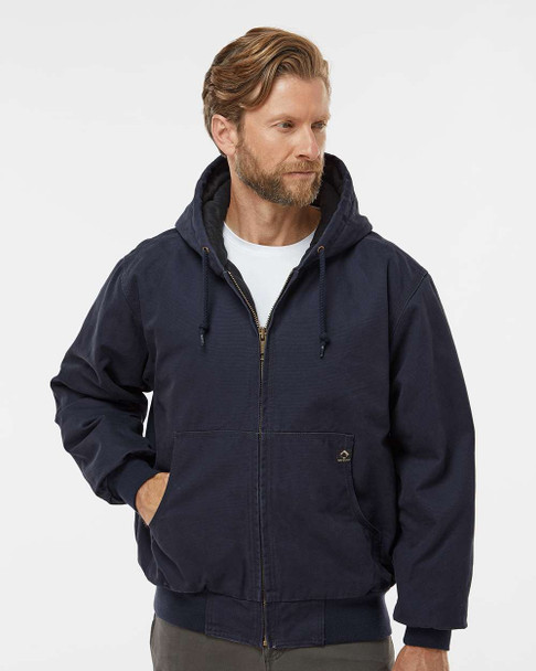 DRI DUCK 5020 Cheyenne Boulder Cloth™ Hooded Jacket with Tricot Quilt Lining | Navy