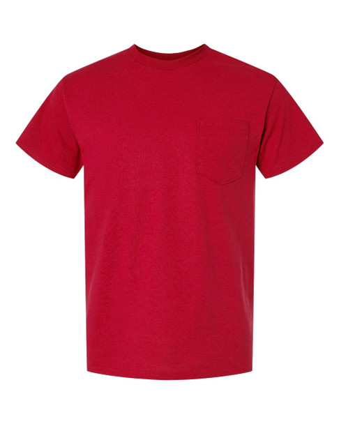 Gildan 8300 DryBlend® Pocket T-Shirt | Red