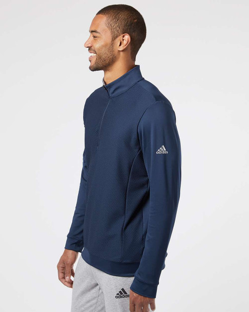 Adidas A295 Performance Textured Quarter-Zip Pullover