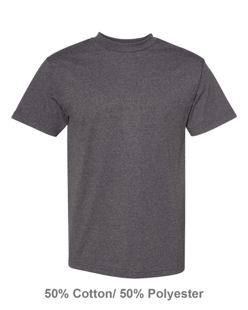 American Apparel 1301 Unisex Heavyweight Cotton T-Shirt | Heather Charcoal