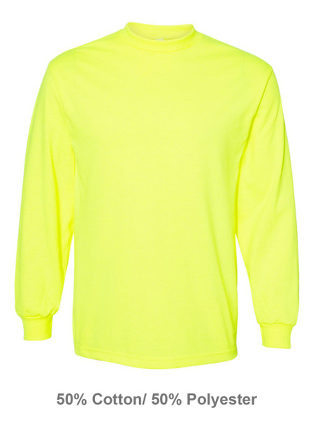 American Apparel 1304 Unisex Heavyweight Cotton Long Sleeve T-Shirt | Safety Green American Apparel 1304 Unisex Heavyweight Cotton Long Sleeve T-Shirt | Safety Green