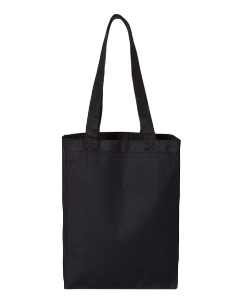Q-Tees Q1000 12L Gussetted Shopping Bag | Black