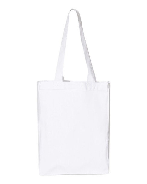 Q-Tees Q1000 12L Gussetted Shopping Bag | White