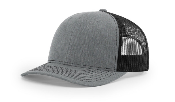 Richardson 112Y Youth Trucker Snapback Cap | Heather Grey/ Black Richardson 112Y Youth Trucker Snapback Cap | Heather Grey/ Black