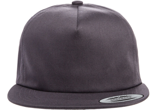Yupoong 6502 Unstructured Five-Panel Snapback Cap | Charcoal