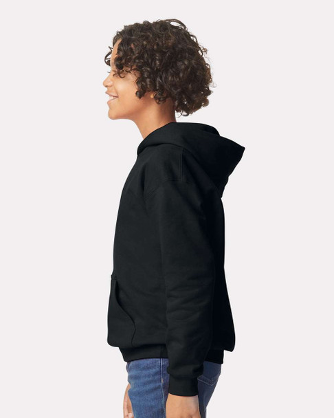 Gildan SF500B Softstyle® Youth Midweight Hooded Sweatshirt | Black