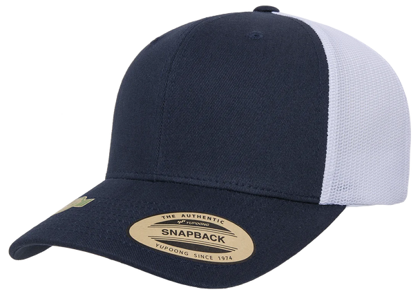 Yupoong 6606R YP Classics Sustainable Retro Trucker Cap | Navy/ White
