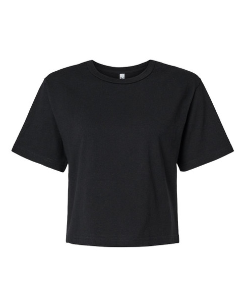 American Apparel 102 Women's Fine Jersey Boxy Tee | Black