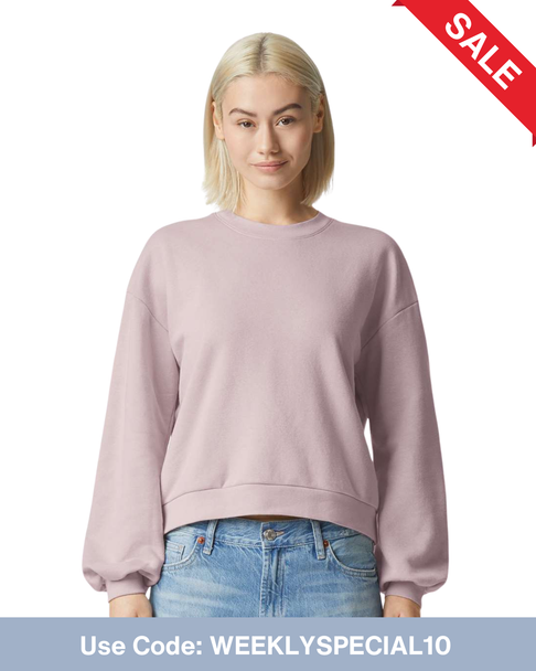 American Apparel RF494 ReFlex Women's Fleece Crewneck Sweatshirt