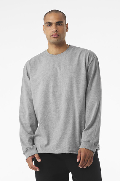 BELLA + CANVAS 4651 7.5 oz Heavyweight Long Sleeve Tee | Athletic Heather