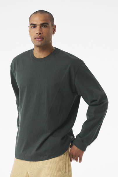 BELLA + CANVAS 4651 7.5 oz Heavyweight Long Sleeve Tee | Hunter Green BELLA + CANVAS 4651 7.5 oz Heavyweight Long Sleeve Tee | Hunter Green