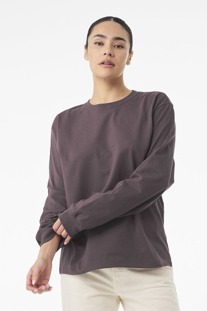 BELLA + CANVAS 4651 7.5 oz Heavyweight Long Sleeve Tee | Purple Storm