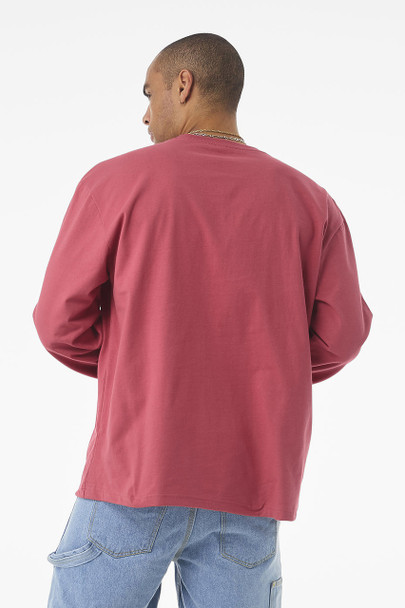 BELLA + CANVAS 4651 7.5 oz Heavyweight Long Sleeve Tee | Vintage Red