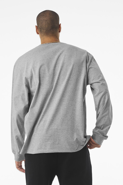 BELLA + CANVAS 4651 7.5 oz Heavyweight Long Sleeve Tee | Athletic Heather