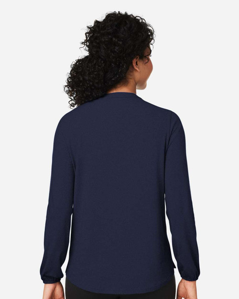 Devon & Jones DP122W Women's Raleigh Half-Placket Knit Top | Navy