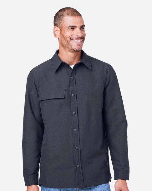 Harriton M72 Flex Twill Overshirt | Dark Charcoal Harriton M72 Flex Twill Overshirt | Dark Charcoal