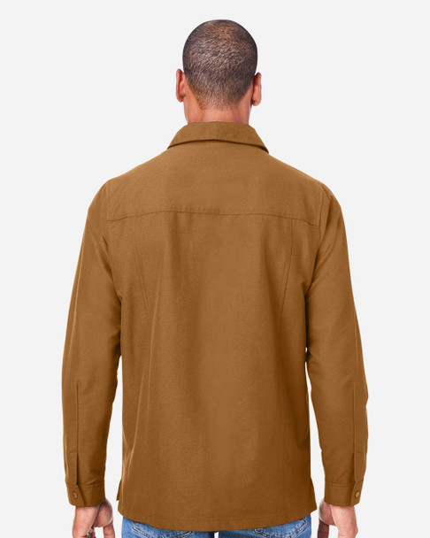 Harriton M72 Flex Twill Overshirt | Duck Brown Harriton M72 Flex Twill Overshirt | Duck Brown