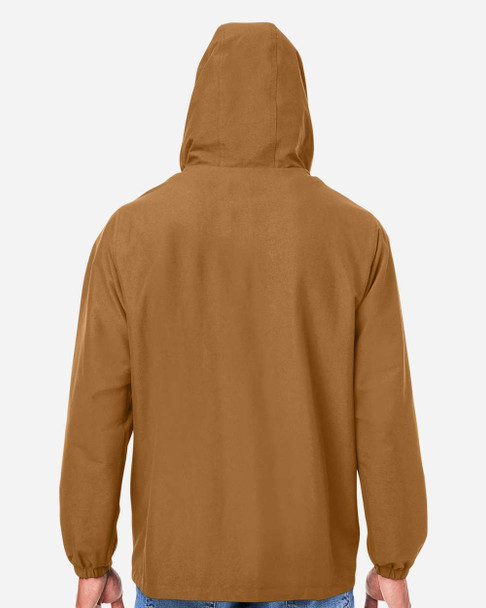 Harriton M73 Flex Twill Hooded Jacket | Duck Brown Harriton M73 Flex Twill Hooded Jacket | Duck Brown