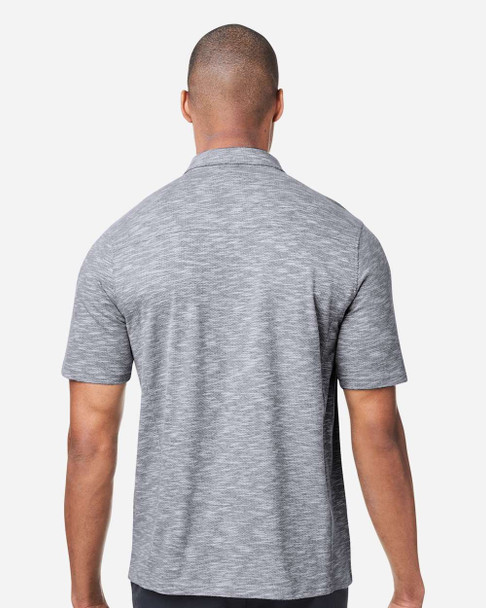 North End NE115 Eclipse Jacquard Polo | Classic Navy Heather