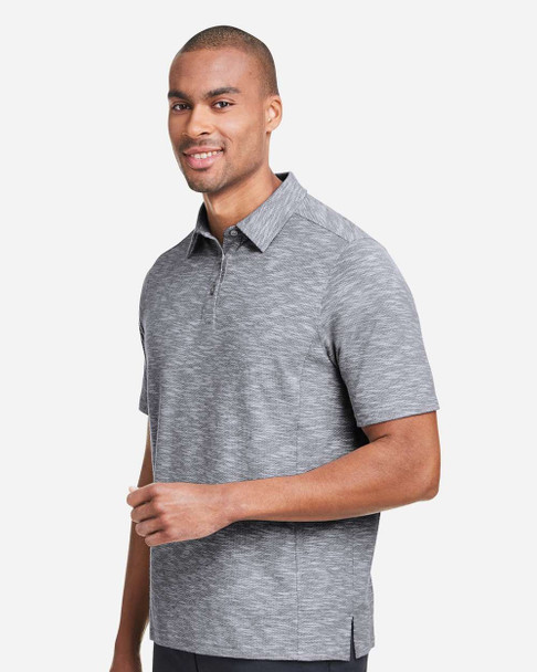 North End NE115 Eclipse Jacquard Polo | Classic Navy Heather
