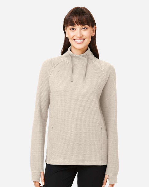North End NE200W Women's Rhythm Waffle Pullover | Oatmeal