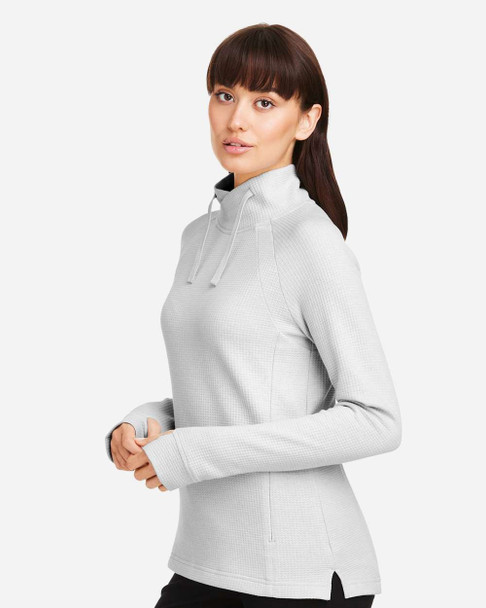 North End NE200W Women's Rhythm Waffle Pullover | Platinum