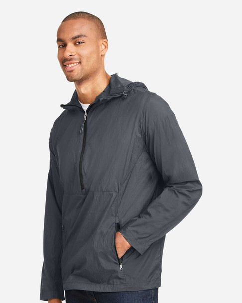 North End NE810 Aura Lightweight Packable Anorak | Carbon/ Black