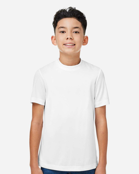 Team 365 TT15Y Youth Zone Performance Mesh T-Shirt | White