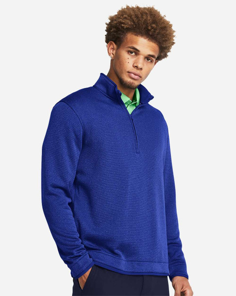Under Armour 1383256 Storm Sweater Fleece Quarter-Zip Pullover | Royal/ White