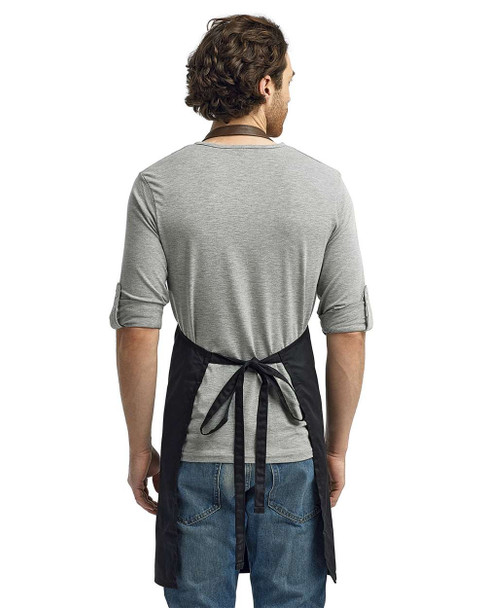 Artisan Collection by Reprime  RP123 Espresso Bib Apron with Pockets | Black/ Brown
