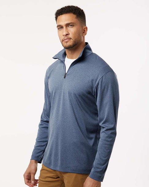 AllPro 41870 Pro-Lock Performance Quarter-Zip Pullover | Heather Navy