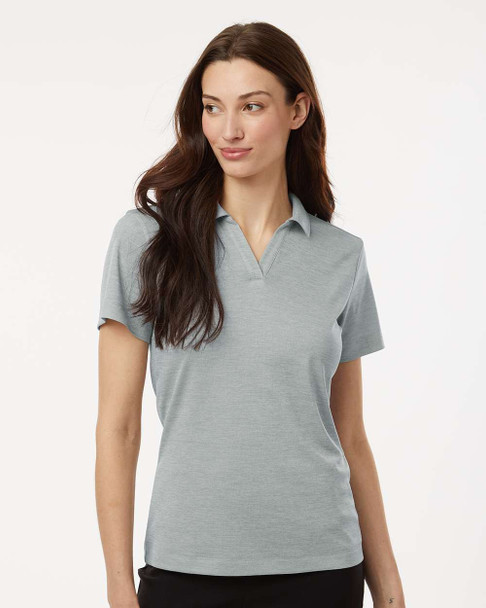 AllPro 4HM00L Women's Performance Mélange Polo | Silver Melange