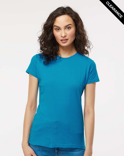 Clearance - 4513 M&O Ladies Fine Jersey Tee | Fine Turquoise