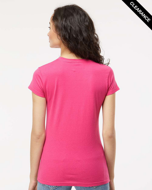 Clearance - 4513 M&O Ladies Fine Jersey Tee | Fine Fuchsia