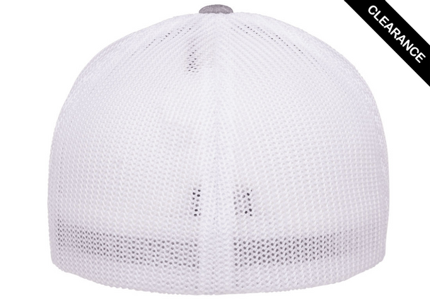 Clearance - Flexfit 6311 Melange Mesh Trucker Cap | Heather Grey/ White