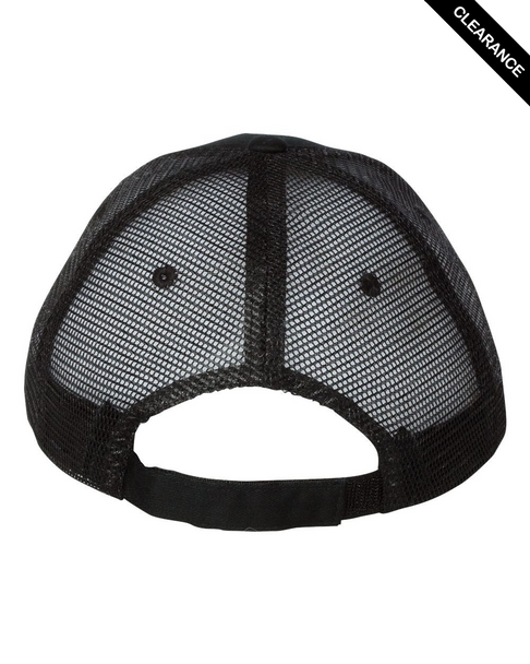 Clearance - Valucap S102 Sandwich With Mesh Back Cap | Black/ Black