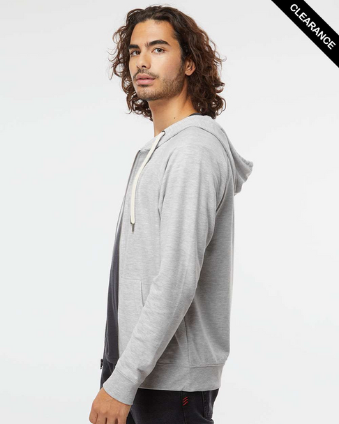 Clearance - Independent Trading Co. SS1000Z Icon Unisex Lightweight Loopback Terry Full-Zip Hoodie | Athletic Heather