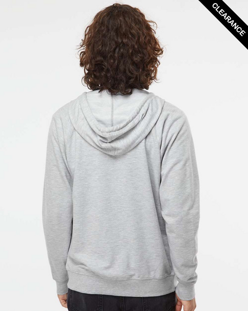 Clearance - Independent Trading Co. SS1000Z Icon Unisex Lightweight Loopback Terry Full-Zip Hoodie | Athletic Heather
