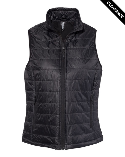 Clearance -  Independent Trading Co. EXP220PFV Women's Puffer Vest | Black