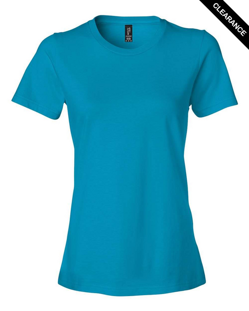 Clearance - Gildan Softstyle® Women’s Lightweight T-Shirt  | Caribbean Blue Clearance - Gildan Softstyle® Women’s Lightweight T-Shirt  | Caribbean Blue