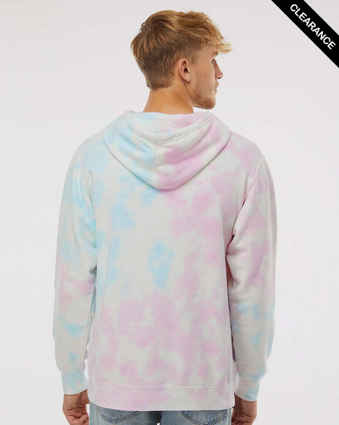 Clearance - Independent Trading Co. PRM4500TD Unisex Midweight Tie-Dyed Hooded Sweatshirt | Tie Dye Cotton Candy